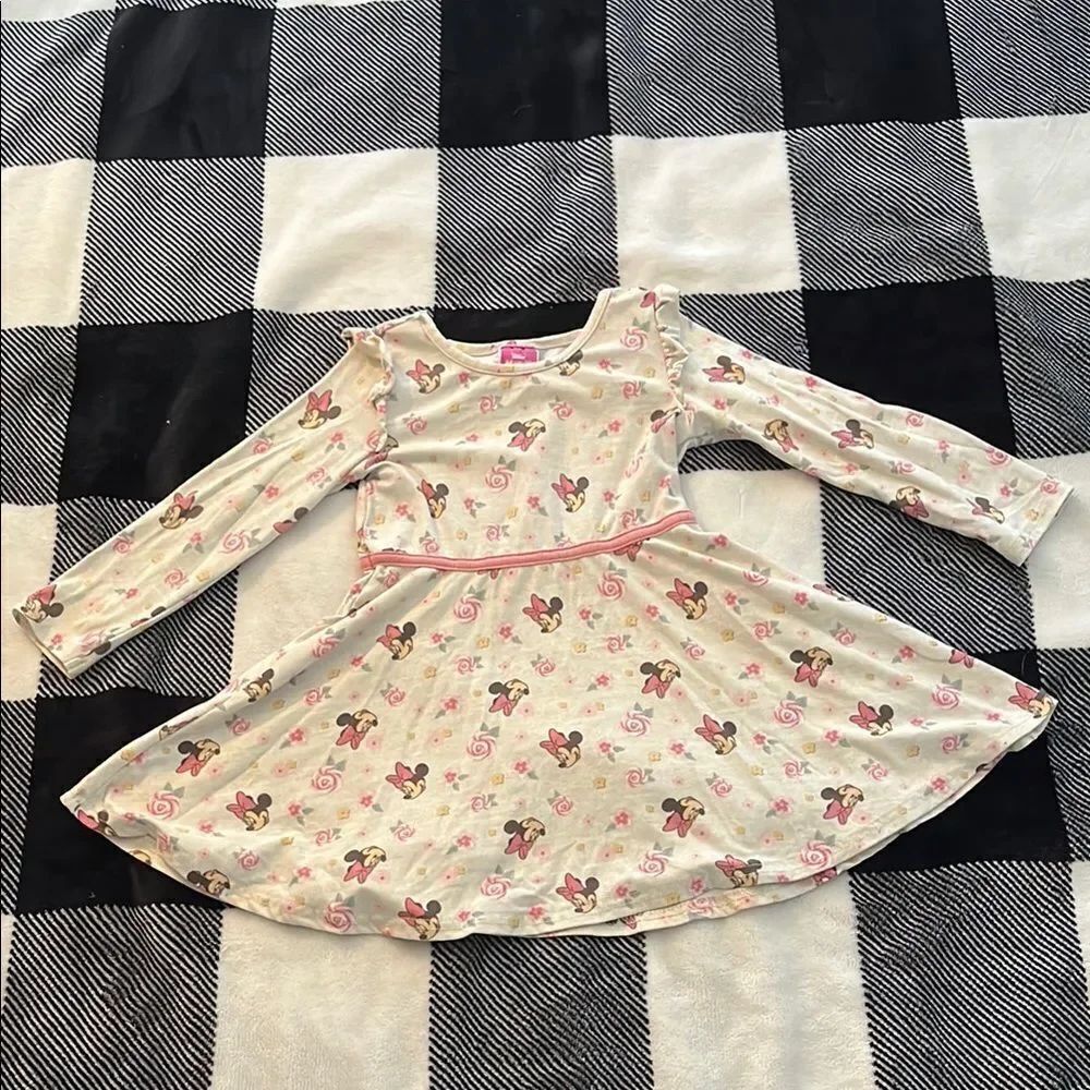 Disney Minnie Mouse Cream Pink Floral Dress